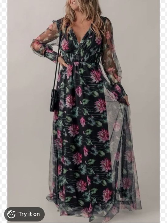 Baltic Born Dresses & Skirts - Brand New Baltic Born Women’s Maxi floral dress with mesh sleeves size XL
